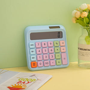 Calculadora de examen financiero de estudiante de doble potencia de color macarrón nuevo al por mayor <span class=keywords><strong>Contabilidad</strong></span> de oficina dedicada con fuente de batería - Product Image 4