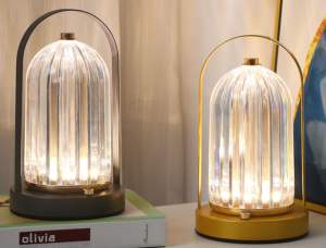 Recarga al aire libre Handy Touch Ctrl Regulable Led Metal Crystal Art Lámpara de mesa para mesita de noche Escritorio Decoración Camping Fiesta de vacaciones Regalo - Product Image 4