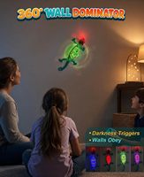 Jouet Gecko RC pour Enfants, Grimpant aux Murs, Changeant de Couleur, Lumineux dans le Noir, Jouets Farfelus, Cadeaux de Fête