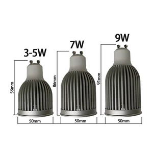 <span class=keywords><strong>GU10</strong></span> Dimmable <span class=keywords><strong>Led</strong></span> 3/5/7/10W GX10 PC dengan bodi aluminium putih hangat putih dingin 50*70MM bohlam lampu sorot pengganti bohlam lampu proyektor - Product Image 5