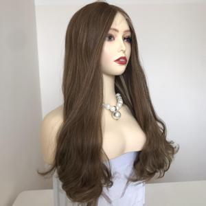 Entrega rápida Ashy Blonde Swiss Lace Virgin Human European Russian Hair 24 pulgadas 60cm Long Kosher Jewish Lace Top Peluca - Product Image 5