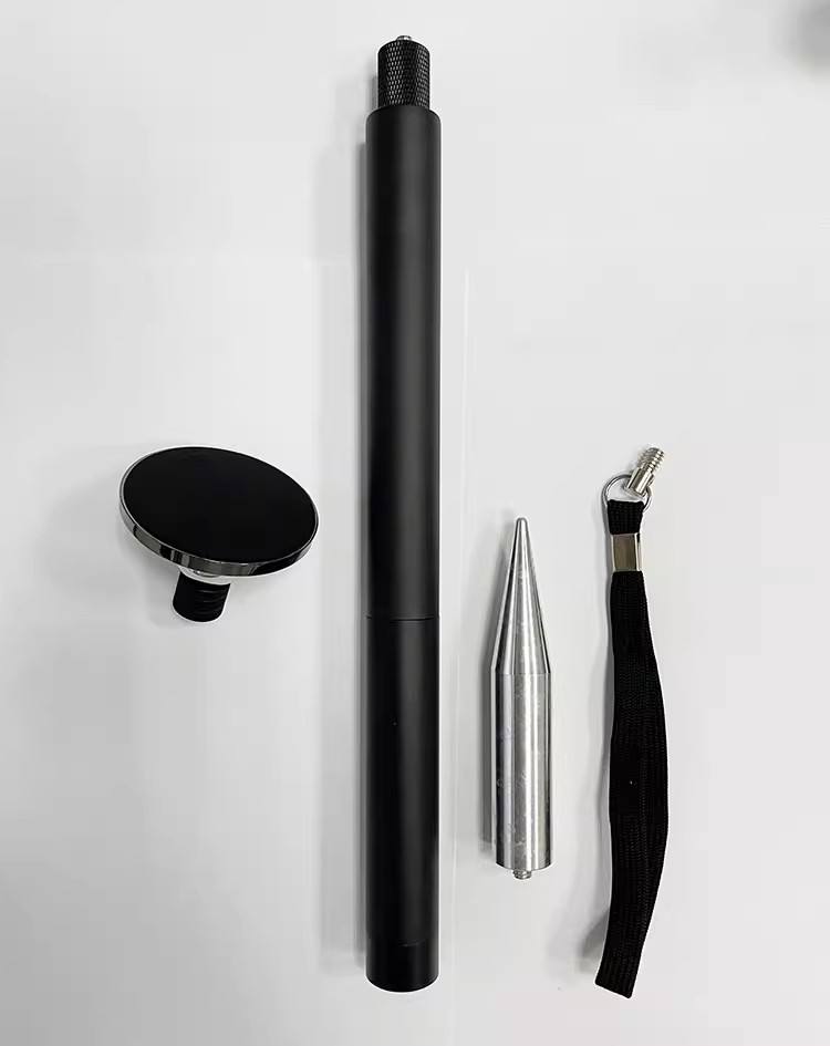 Imán de acero negro + PALO + pico de plata y trípode