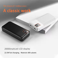 PowerBank portátil clásico de 30000mAh de Venta caliente con pantalla LED Nuevo diseño Salida USB dual y banco de energía de entrada Micro USB