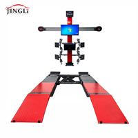 Plateforme élévatrice à ciseaux professionnelle pour alignement de roues avec plateforme de levage secondaire et table rotative pour support d'aligneur 3D