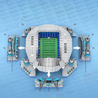 Cada C66022W, Modelo del Estadio Etihad del Manchester City, Bloques de Construcción Arquitectónicos para Armar, Juguetes 10284 10272, Sets de Bloques de Construcción