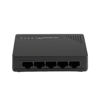 Conmutador Ethernet de Alta Velocidad para Oficina en Casa, Compacto, de 5 Puertos, 100 Mbps, Concentrador de Red con Negociación RJ45 para una Conectividad LAN Estable