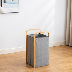 Có thể gập lại bán buôn hộ gia đình lớn giặt cản trở tre giặt cản trở với xử lý quần áo bẩn lưu trữ cản trở - Product Image 6