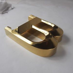 办公商店主题灯用不锈钢定制3D标志标牌业务公司名称，带金镜金属字母 - Product Image 2