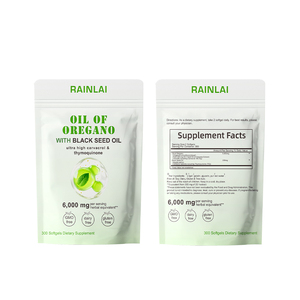 Huile d'<span class=keywords><strong>origan</strong></span> 2 en 1 6000mg avec huile de nigelle 200mg, capsules de supplément d'huile d'<span class=keywords><strong>origan</strong></span>, 300 gélules molles - Product Image 6