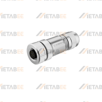 Connecteur Circulaire Métallique M12 Mâle Femelle 2 4 5 8 12 Broches 8Pin 12Pin IP67 Étanche Droit Faisable Câblage sur Site