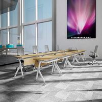 Table de formation pliable, meuble de bureau de haute qualité, personnalisé, pieds pour espace d'apprentissage