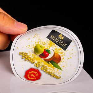 Custom Logo Waterproof Silver Food Round Product Sticker Sheet Print Design Brand Adhesive Vinyl Glossy Packaging Label Stickers - Product Image 3