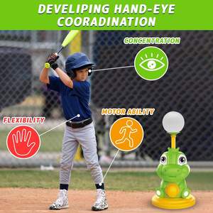 Juegos de bolas de dinosaurio para niños, juguetes deportivos para interiores y exteriores, juego de camisetas de béisbol, lanzador de bolas automático, juego de bolas Ideal, regalo para niños - Product Image 4