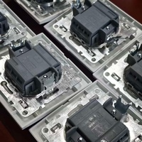 Interruptor de Pared AULIPUR, Resistente, 10A, IP20, Base de PP Ignífuga, ABS, 220-250V, Estándar Europeo, 1 Grupo, 2 Vías