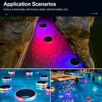 Lampes LED solaires flottantes pour piscine, étanches IP67, changement de couleur RGB, à intensité variable, sans fil, télécommande, lampe décorative de jardin, lampe de nuit