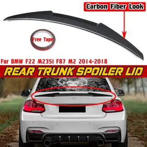 Aileron de coffre arrière style F22 M4 pour BMW F22 M235i F87 M2 2014-2018, kit carrosserie aileron de toit arrière - Product Image 1