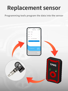 โซลูชัน TPMS ที่สมบูรณ์ | เครื่องมือที่ตั้งโปรแกรมได้พร้อมเซ็นเซอร์ตรวจสอบแรงดันยางอเนกประสงค์4ตัว | อะไหล่ทดแทน OEM - Product Image 6