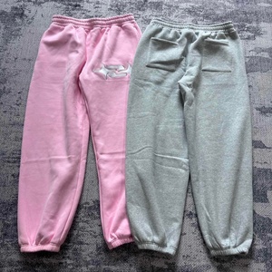 PT1297 Pantalon de <span class=keywords><strong>jogging</strong></span> en coton polaire personnalisé Pantalon de survêtement baggy à jambes larges pour femmes surdimensionnées à revers - Product Image 4