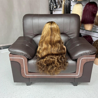 Precio al por mayor Sdd P4/27 Cutícula cruda alineada cabello vietnamita, 26 "Ocean Wave 13*4 Peluca frontal Peluca de cabello humano de buena calidad Proveedor