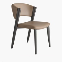 Chaise de salle à manger en cuir de luxe nordique, design ergonomique moderne, coussin en éponge haute densité, mobilier de maison, bureau à domicile