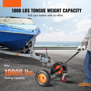 Chariot de manutention portable pour <span class=keywords><strong>remorque</strong></span>, capacité de charge de 450 kg, avec boule de 2 <span class=keywords><strong>pouces</strong></span>, pneus pneumatiques de 14 <span class=keywords><strong>pouces</strong></span>, en carbone - Product Image 6