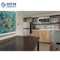 Ensemble de chambre d'hôtel en MDF moderne pour hôtels 3-5 étoiles à usage commercial Design écologique Revêtement en cuir personnalisable