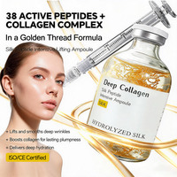 Ampoule intensive au collagène et aux peptides de soie, sérum liquide hydratant pour le visage, blanchissant, raffermissant et anti-rides