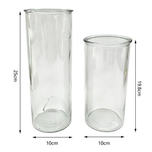 <span class=keywords><strong>Vase</strong></span> <span class=keywords><strong>cylindrique</strong></span> moderne <span class=keywords><strong>en</strong></span> <span class=keywords><strong>verre</strong></span> <span class=keywords><strong>transparent</strong></span> et vert émeraude de 25 cm de haut pour centre de table de mariage et décoration intérieure de luxe (vente <span class=keywords><strong>en</strong></span> gros) - Product Image 5