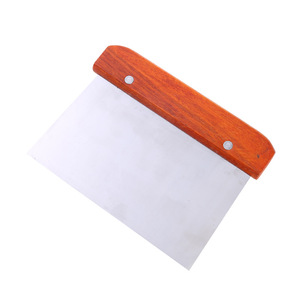 Pain grattoir boulangers outil outil de coupe manche en bois métal pâte grattoir Pizza pâte Cutter <span class=keywords><strong>hachoir</strong></span> - Product Image 6