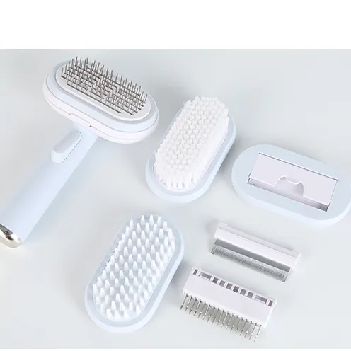 5 in 1 Pet Grooming Kit Dematting comb, Deshedding comb, Bristle brush for cat and dogs No More Nasty Shedding and Flying Hair