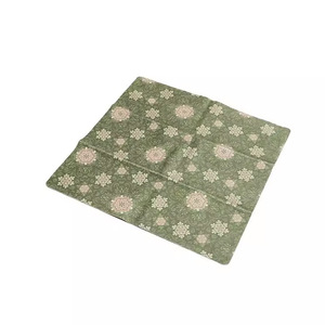 Serviette de thé zen chinoise à imprimé floral 21x31cm en tissu pour la cérémonie du thé - Product Image 2