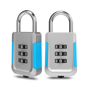 Serrure de casier combinée, petit cadenas à combinaison, serrure à combinaison à 3 chiffres pour bagages de voyage, valise, fermeture éclair, casier de gym, école, 03HP - Product Image 1