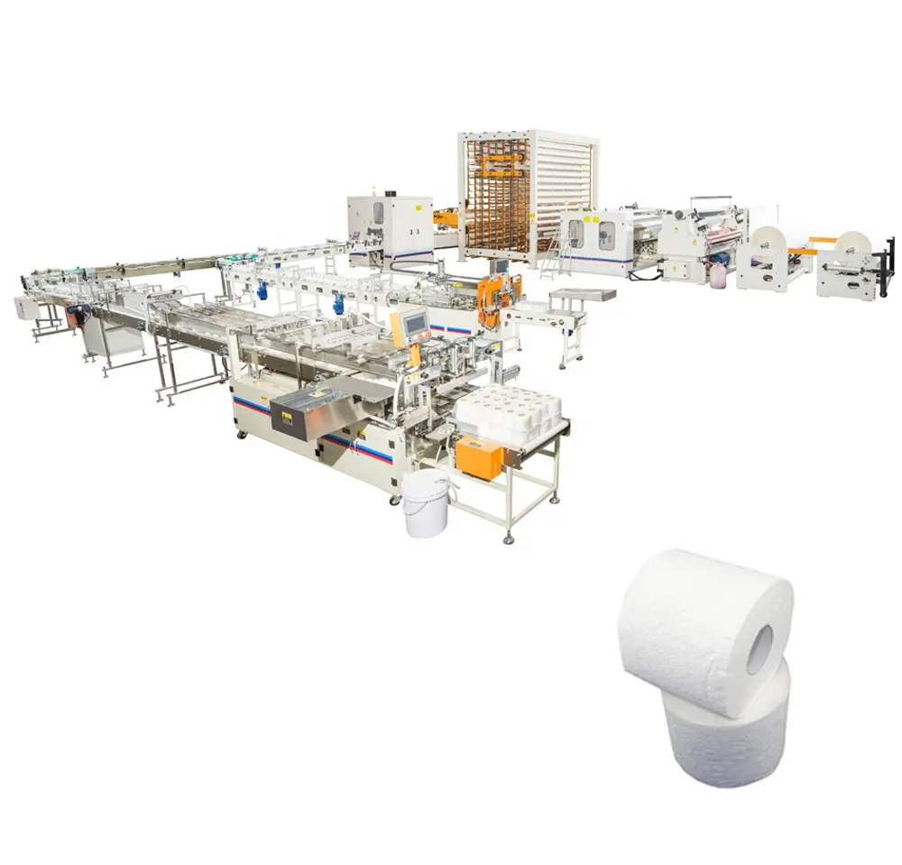 Linea di produzione automatica completa ad alta velocità della macchina del rotolo di carta igienica del CE