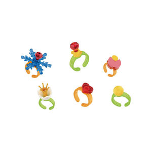 Blocs de construction à petites particules les plus vendus, 79 pièces, série d'ornements, blocs de construction DIY, collier, bijoux, jouet avec anneau - Product Image 4