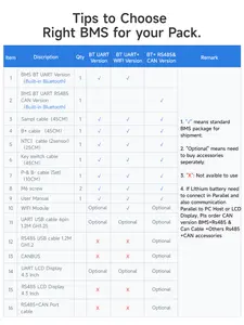 لوحة حماية بطارية ليثيوم LFP LTO NCM 100A 8~24S DALY الذكية الجديدة 100BALANCE مع وحدة Wifi والتحكم عن بعد