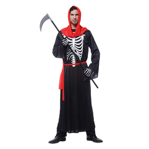 Disfraz de Halloween para hombre <span class=keywords><strong>Grim</strong></span> <span class=keywords><strong>Reaper</strong></span> con guantes adultos esqueleto fantasma muerte disfraz de terror - Product Image 3