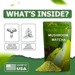 Café Matcha Bio Mélangé 100% avec Super Champignons Énergisants, Énergie Saine, Grains d'Arabica Instantanés, Extraits Végétaux et Champignons Reishi - Product Image 2