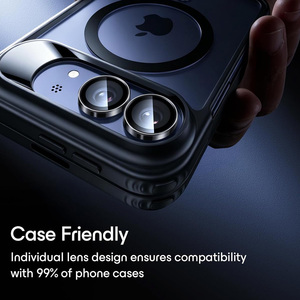 Protection d'objectif d'appareil photo AR AF personnalisée pour iPhone Duo 9H, film protecteur en verre pour caméra arrière, couverture intégrale, haute transparence, antichoc - Product Image 3