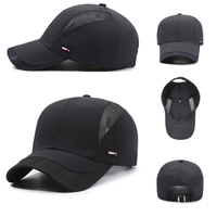 Casquettes de baseball vintage en popeline, style sportif urbain, ajustables, en gros, unies, pour hommes, en nylon maillé, anti-UV, personnalisables, vierges, respirantes
