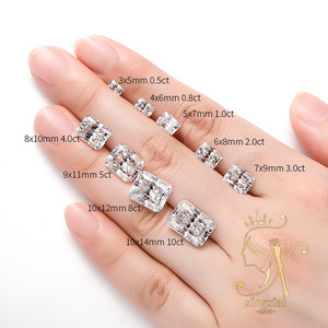 Pedra <span class=keywords><strong>Moissanite</strong></span> Certificada GRA, Teste de Diamante Aprovado, Corte Radiante Excelente, Cor <span class=keywords><strong>D</strong></span>, Branca, <span class=keywords><strong>Moissanite</strong></span> Solta - Product Image 4