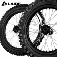 Ensemble de roues tout-terrain Sur Ron Ultra Bee 21/18 pouces, rayons argentés, moyeux noirs avec pneus Kenda pour moto électrique de motocross
