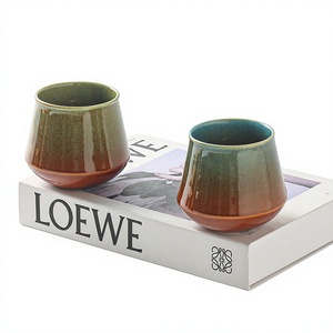 Tazza da Caffè in Ceramica di Lusso, Forma Trapezoidale, Cotta in Forno, Cambia Colore, Artigianale, Design Moderno e Minimalista - per Ufficio e Casa - Product Image 1