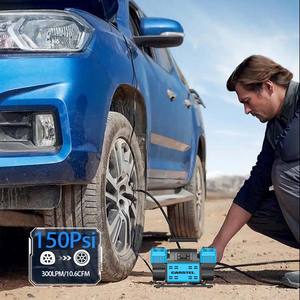 מדחס אוויר צילינדר כפול עם תצוגה דיגיטלית ניידת צמיג לרכב - Product Image 2