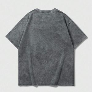 T-Shirt da uomo con stampa digitale da <span class=keywords><strong>corsa</strong></span> oversize stile Vintage con lavaggio acido - Product Image 2