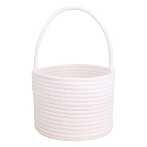 Cotton Rope <strong>Storage</strong> <strong>Basket</strong> <strong>Small</strong> Woven <strong>Basket</strong> with Handle Multifunctional <strong>Storage</strong> Bins for Gifts - Product Image 2