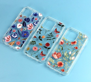 <span class=keywords><strong>Cover</strong></span> per Smartphone con Fiori Eleganti in TPU PC Rigido per iPhone 13 Pro Max 12 11, Custodia Personalizzata in Acrilico con Stampa UV - Product Image 3