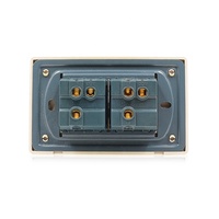 PÉROU Venezuela USA Dominique Design moderne interrupteur mural 16A 2 gangs interrupteurs muraux 110V couleur or Yueqing prix usine