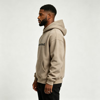 Sweat-shirt à capuche oversize pour homme 500g, délavage enzymatique, appliqué brodé, logo personnalisé imprimé, écoresponsable, vierge, OEM