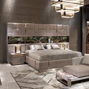 Muebles <span class=keywords><strong>de</strong></span> Dormitorio Italianos <span class=keywords><strong>de</strong></span> Lujo Personalizables Furnistyle, Cama Doble Extensible <span class=keywords><strong>de</strong></span> Cuero <span class=keywords><strong>de</strong></span> Alta Gama, Moderna, Tamaño King, Grande <span class=keywords><strong>y</strong></span> Alta - Product Image 1