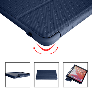 Nổi điểm phong cách Ipad 10.2 inch Folio loại PC da bìa chống sốc và chống trầy xước đầy màu sắc TPU mềm khung trường hợp - Product Image 4